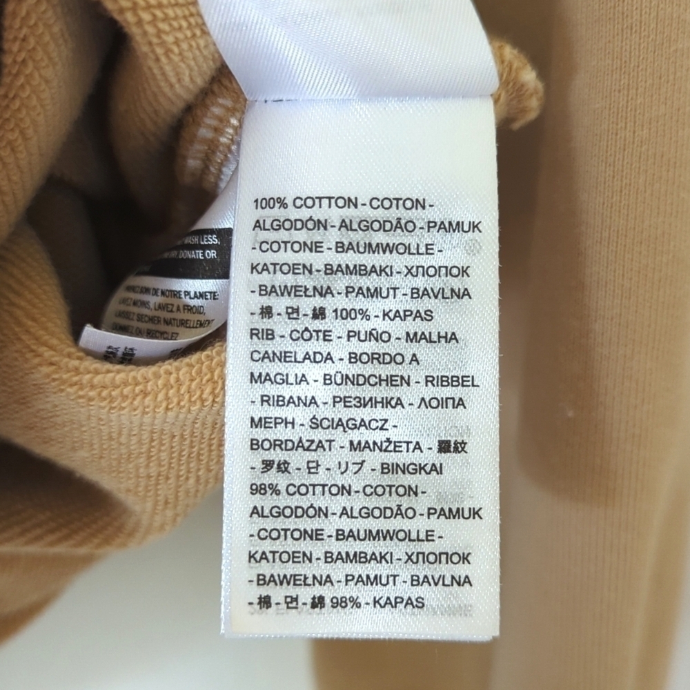 Levi's Red Embroidered Oversized French Terry Pullover Crewneck Sweatshirt Tan M - Picture 5 of 14